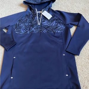 Peter Millar Youth LS 1/4 Zip Hoodie Golf Jacket - M (9-10) - NWT $150.00